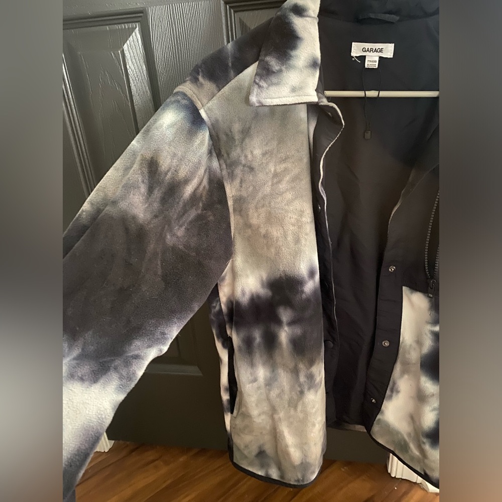 Garage tie dye fleece shacket with zipper - Picture 4 of 5